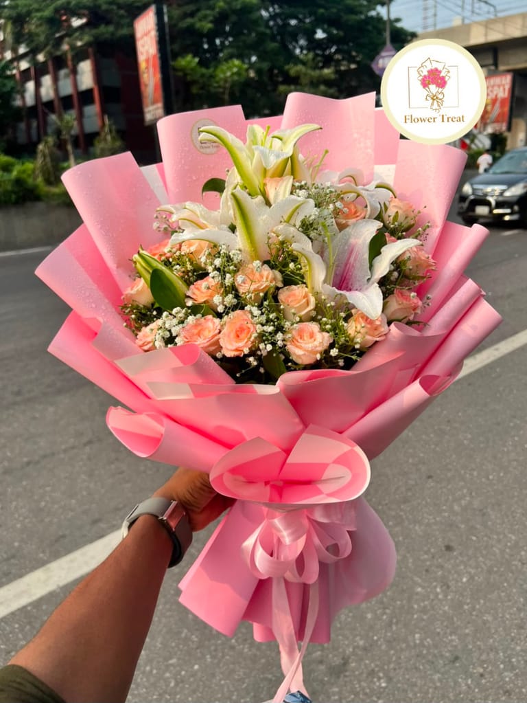 🩷 Premium Pink Theme Lily Bouquet 💐 - Image 2