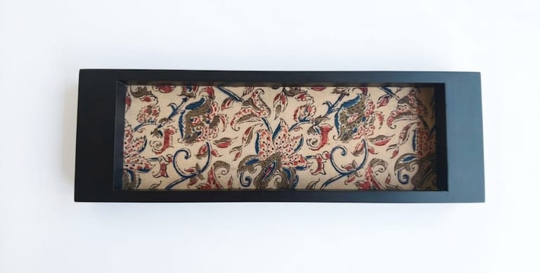 Brown & Beige Rectangle Small Tray - Image 1