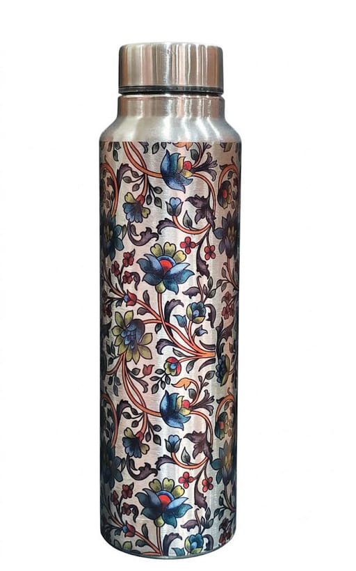 Floral print steel bottle