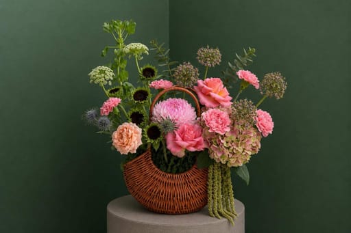 Grace in Bloom Flower Basket