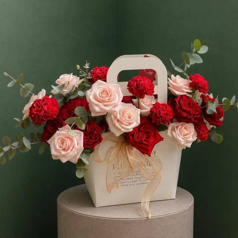 Passion & Blush Flower Bag - Image 1