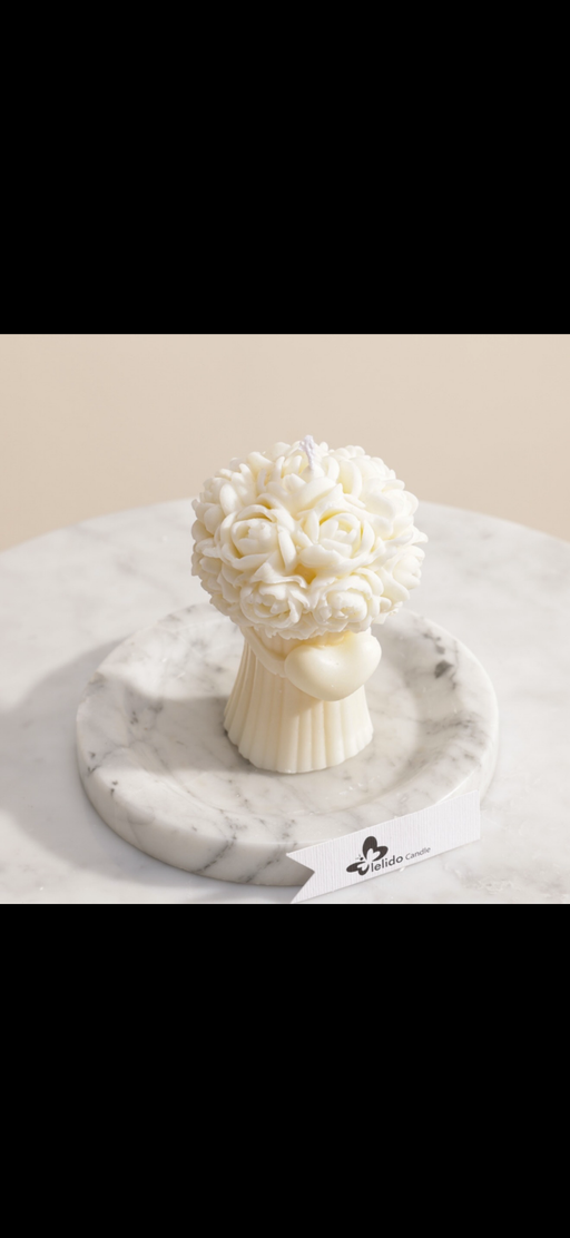 Medium  Candle Bouquet With Heart 