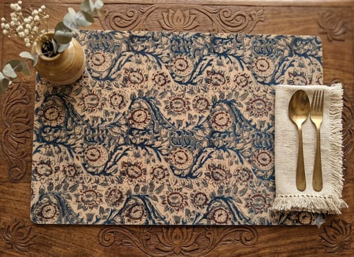 Blue Laminated Place Mats ( Set of 4 )