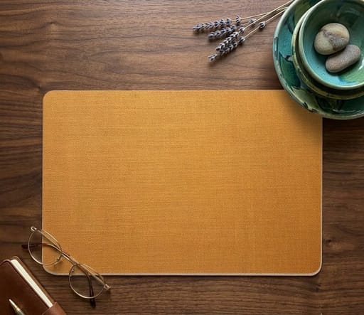 Orange Jute Laminated Place Mats(Set of 4)