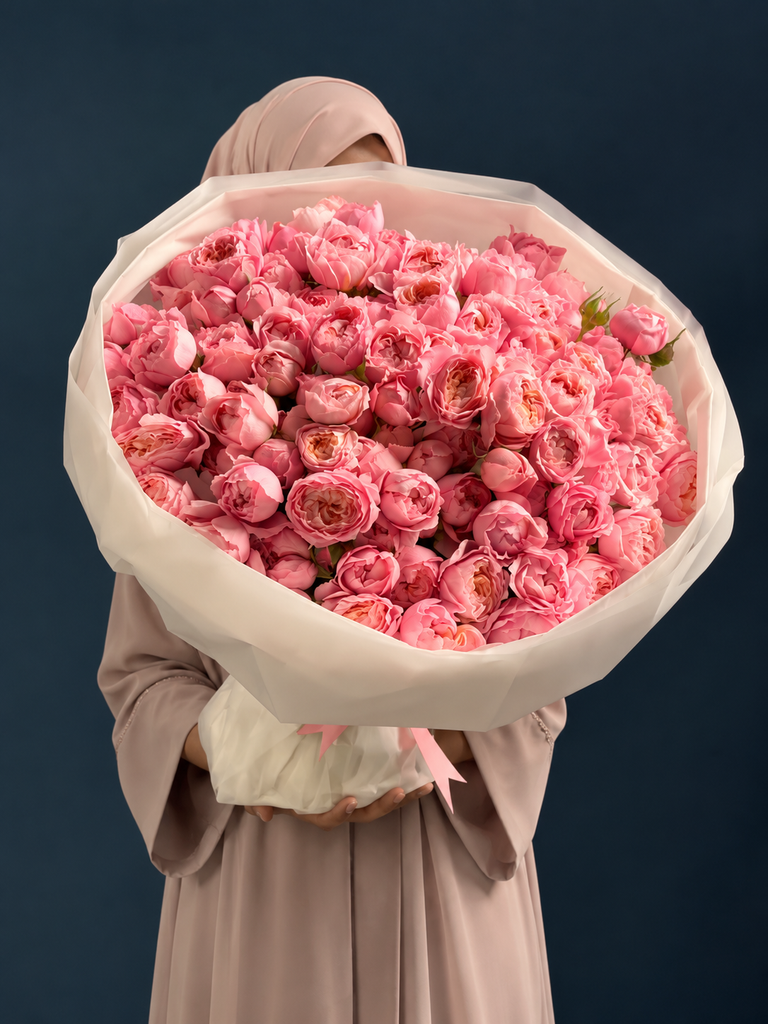 Juliette Peach Luxury Rose Bouquet - Image 1