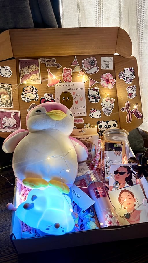 Pink Penguin & Hello Kitty Surprise Gift Box 