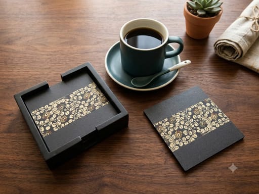 Black Tea Coaster ( Set Of 6 )