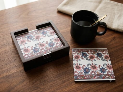 Multicolour Tea Coaster ( Set Of 6 )