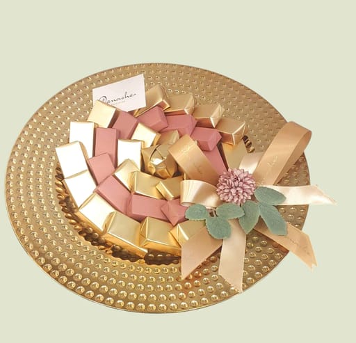 Bloom & Gold Luxury Wrapped Chocolate Arrangement