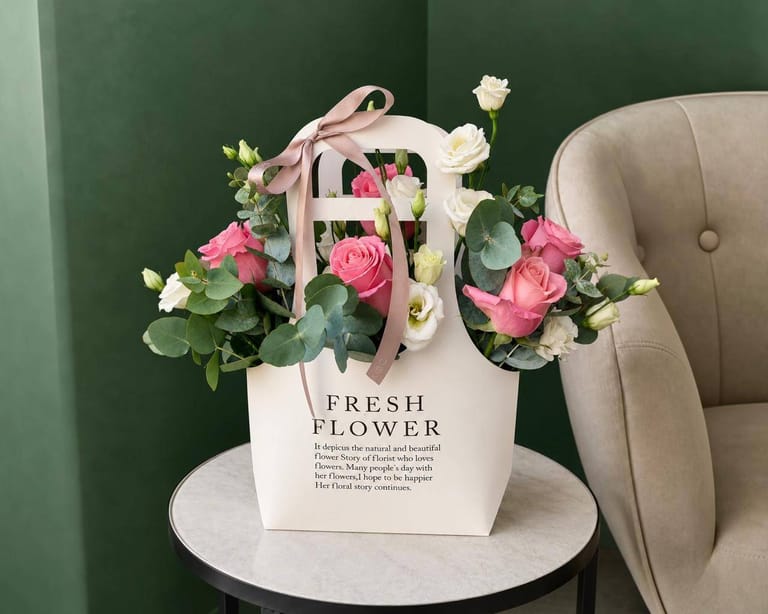 Blush Beauty Floral Bag - Image 1