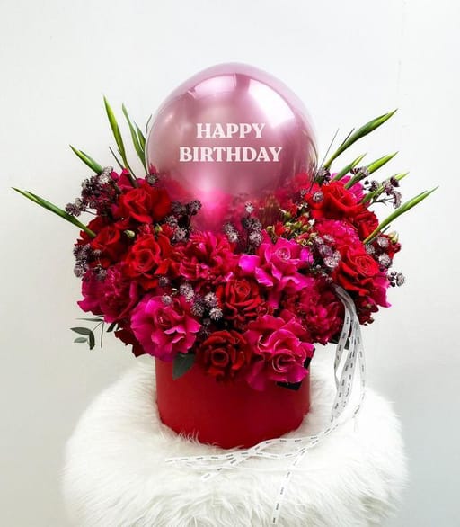Rouge Reverie-Birthday Flower Box