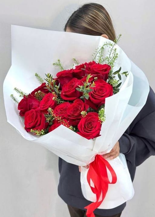 Timeless Red Rose Bouquet Valentines Day