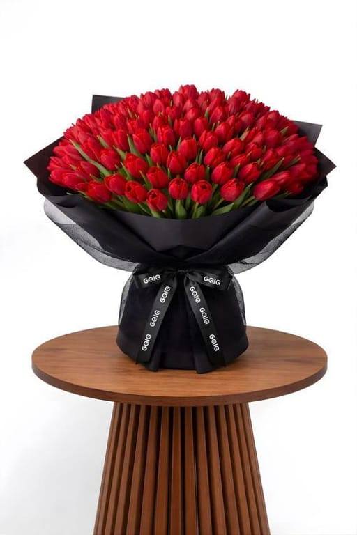 Valentines Day Red Tulip Luxe