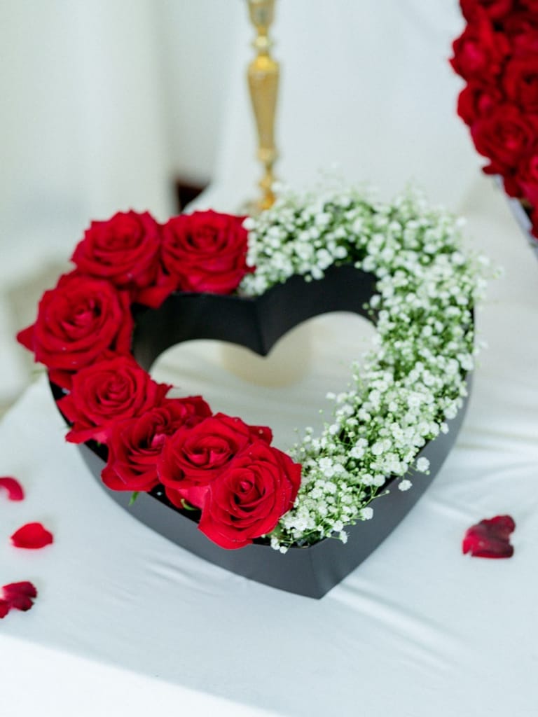 Red Romance Deep Burgundy Roses - Image 1