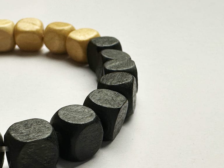 HalfnHalf wooden beads bracelet - Image 2