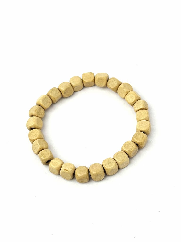 Minimalist plain wooden beads bracelet - Image 1