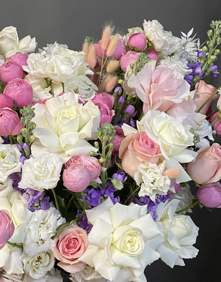 Pastel Stillness Floral Basket - Image 2