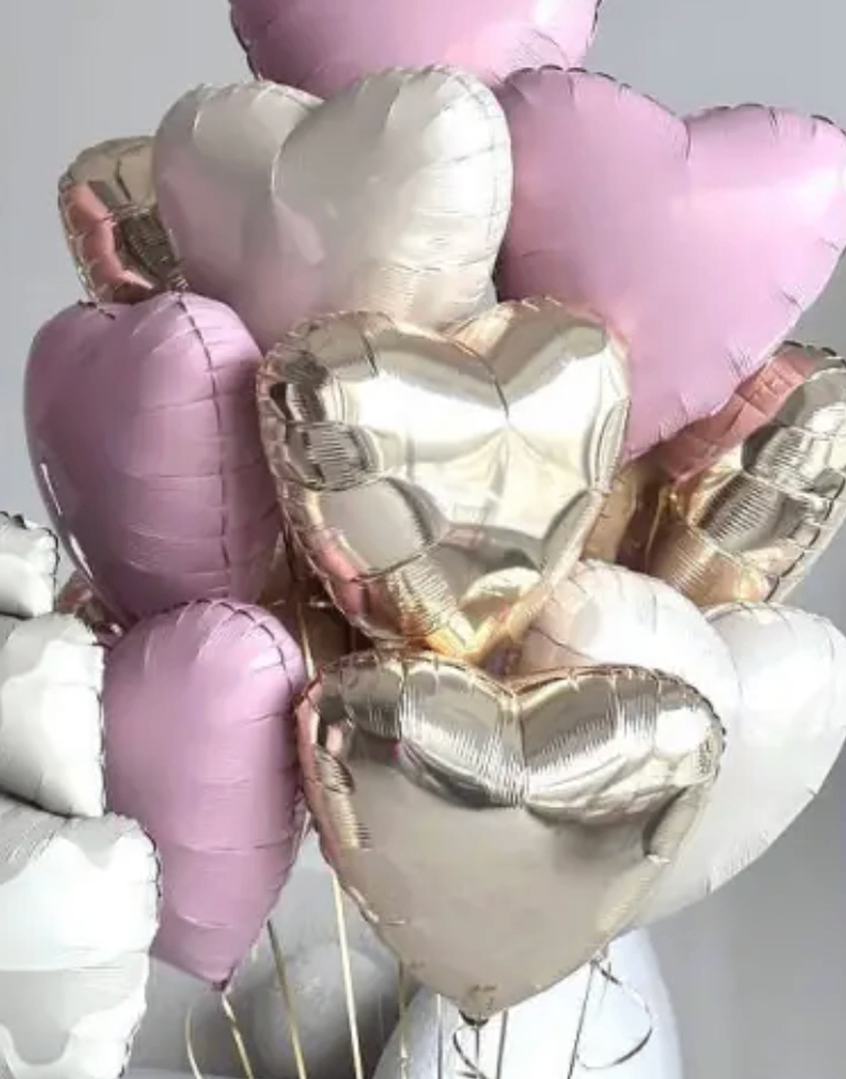 Pink Heart Set (17 balloons) - Image 1