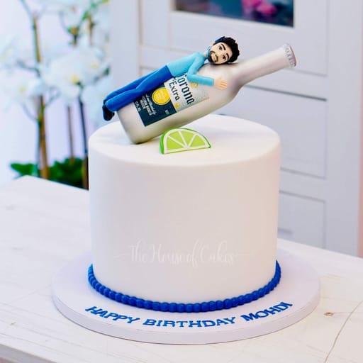 A Guy and Corona Beer Cake