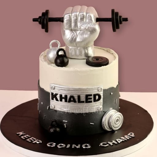 Weights lifting cake 6