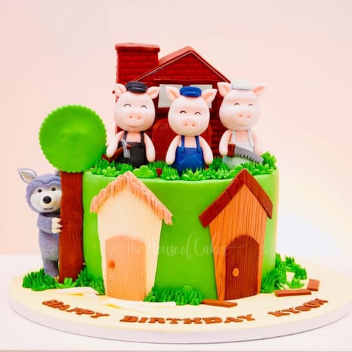 The Three Little Pigs Cake