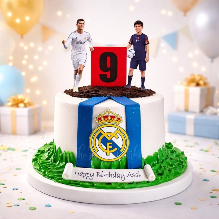 Amazing cake with Ronaldo & boy's photo - Image 1