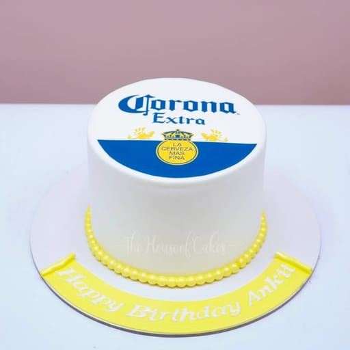 Corona beer logo cake