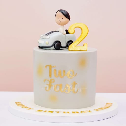 Two Fast Second Birthday Cake