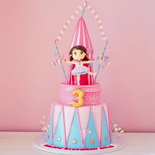 Ballerina's Pink Circus Dream Cake