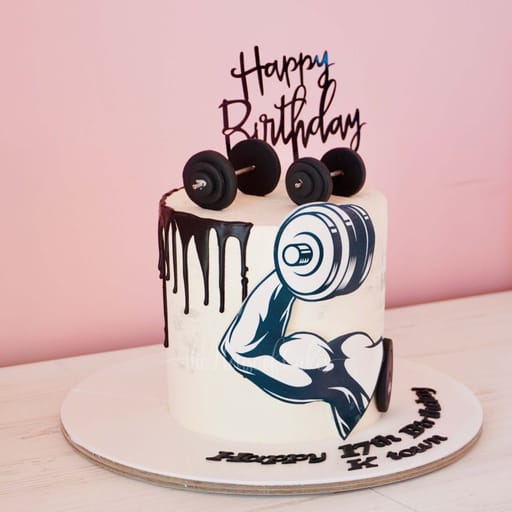 Muscle Madness Weights Lifting Cake