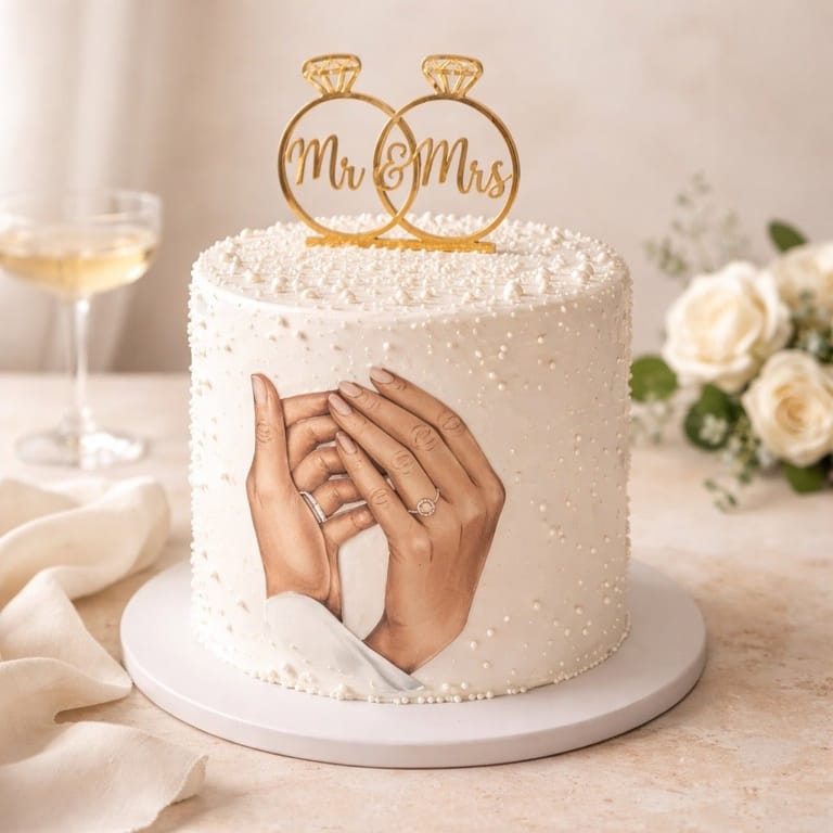 Eternal Bliss Engagement Cake - Image 1