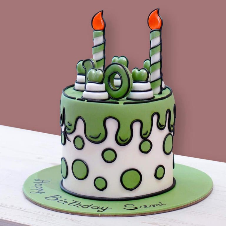 Frosted Fantasy Comic Cake - Image 1