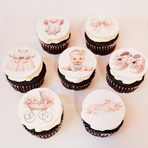 Baby girl cupcakes
