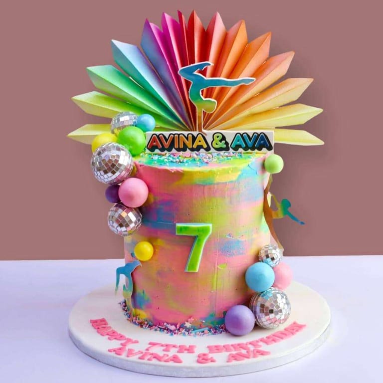 Colourful Gymnastics Cake - Image 1