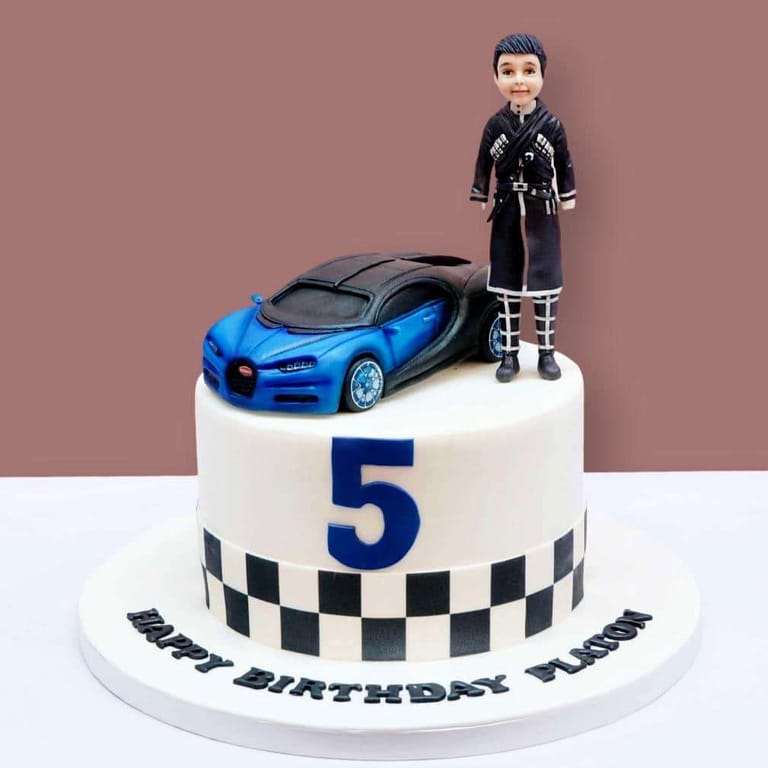 Bugatti Car and Boy Cake - Image 1