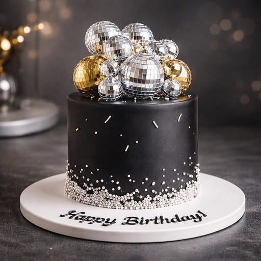 Disco balls cake