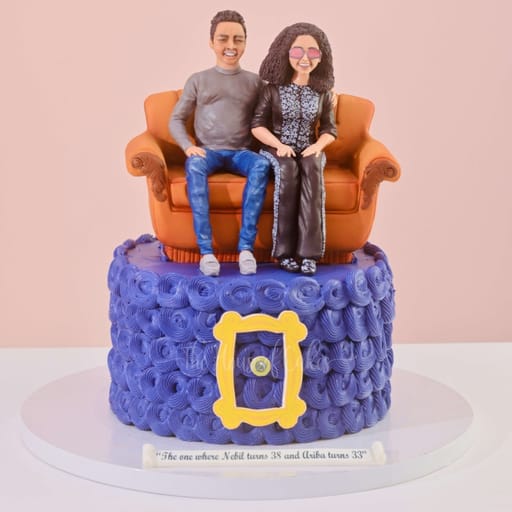 Unique FRIENDS themed cake