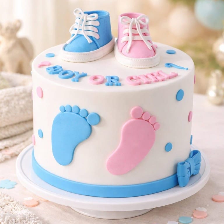 Boy or Girl Sweet Reveal Cake - Image 1