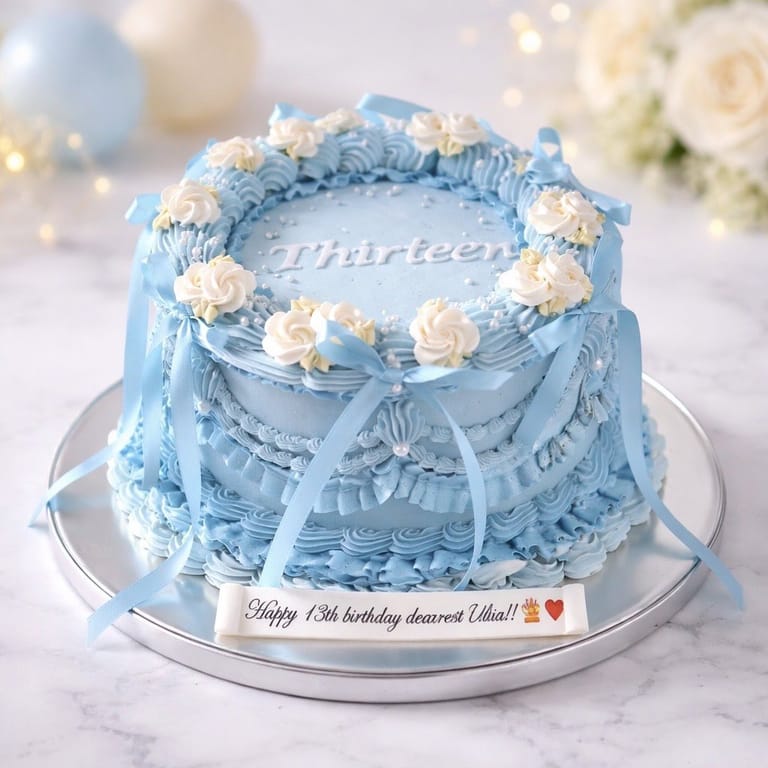 Blue Vintage Extravaganza Cake - Image 1