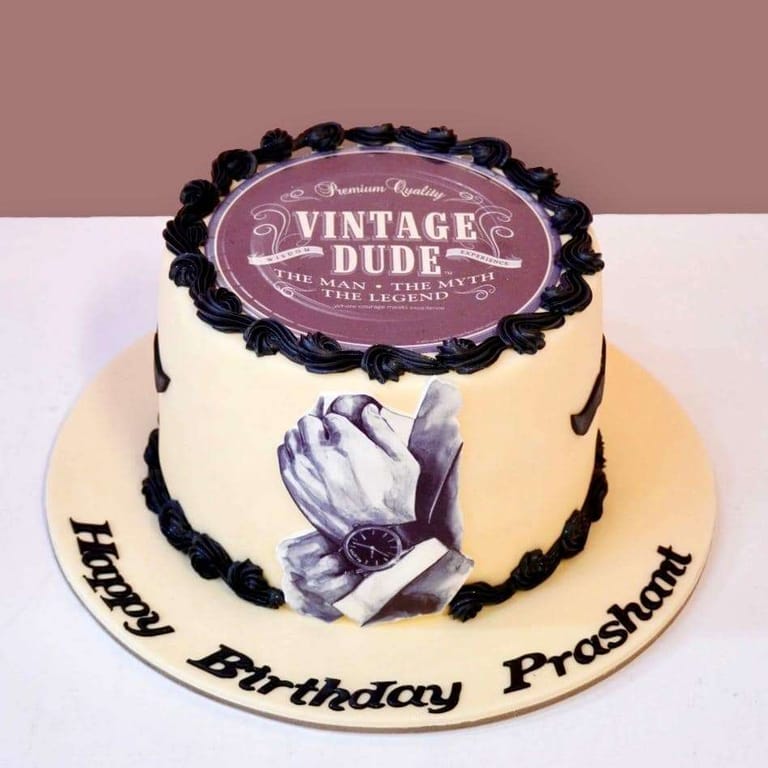 Elegant Vintage Dude Cake - Image 1