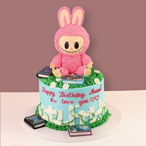 Cute Pink Labubu Cake
