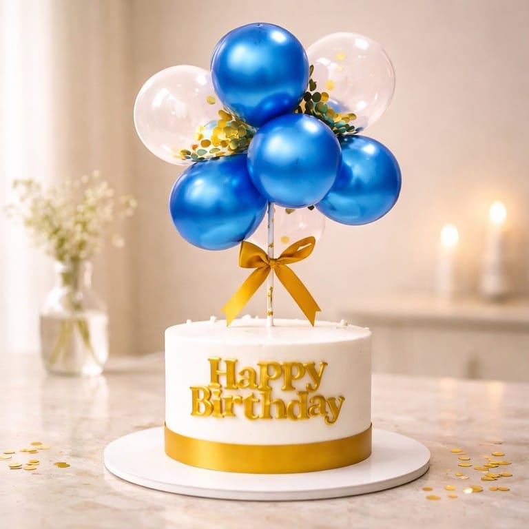 Blue Balloon Bonanza Cake - Image 1