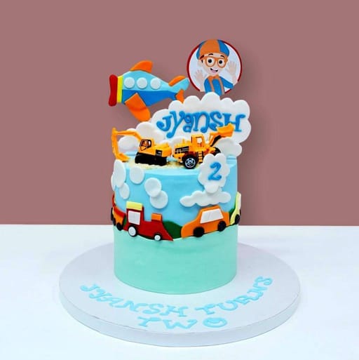 Blippi’s Transport Trek Cake
