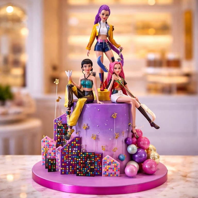 Exquisite K-pop Demon Hunters Cake - Image 1