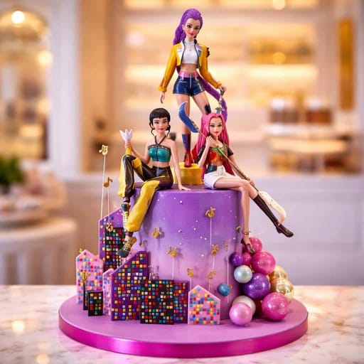 Exquisite K-pop Demon Hunters Cake