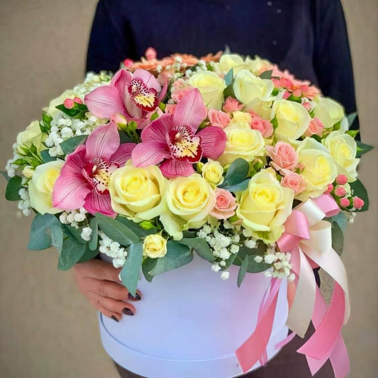 PINK AND PURE WHITE HAT BOX - Image 1