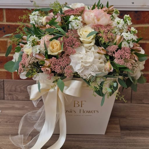 White Elegance in Hat Box