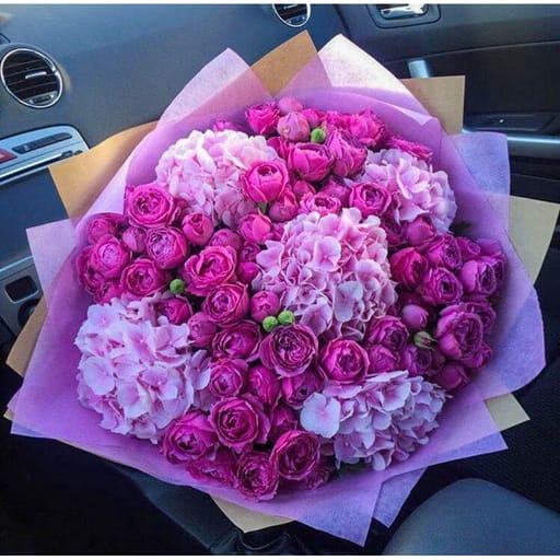 Bombastic Roses and Hydrangeas Bouquet
