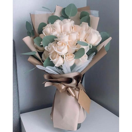 Elegant White Roses