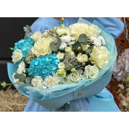 White and Blue Elegance